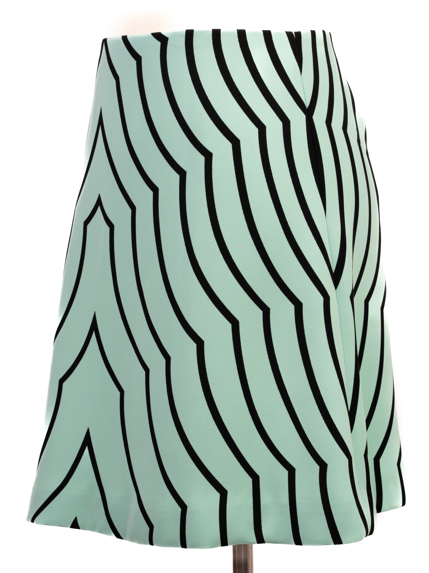 Excellent Marc Jacobs Light Green Skirt Size S with Geometric Pattern