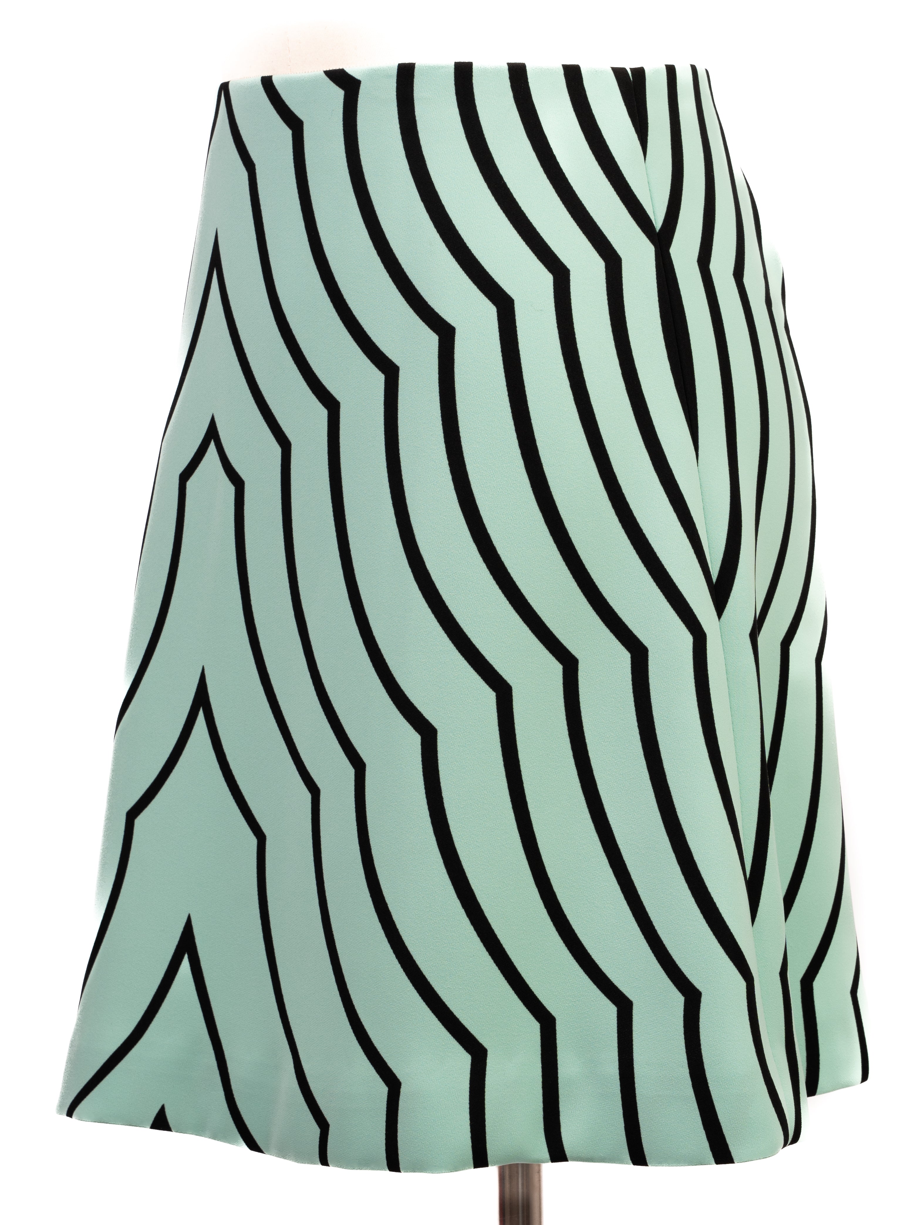 Excellent Marc Jacobs Light Green Skirt Size S with Geometric Pattern