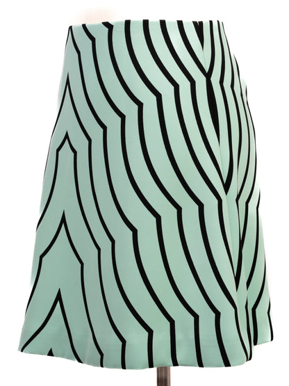 Excellent Marc Jacobs Light Green Skirt Size S with Geometric Pattern