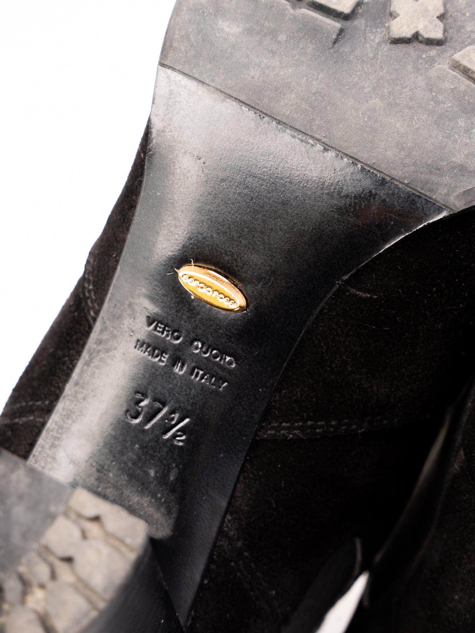 Excellent Sergio Rossi Black Suede Ankle Boots Size 37.5