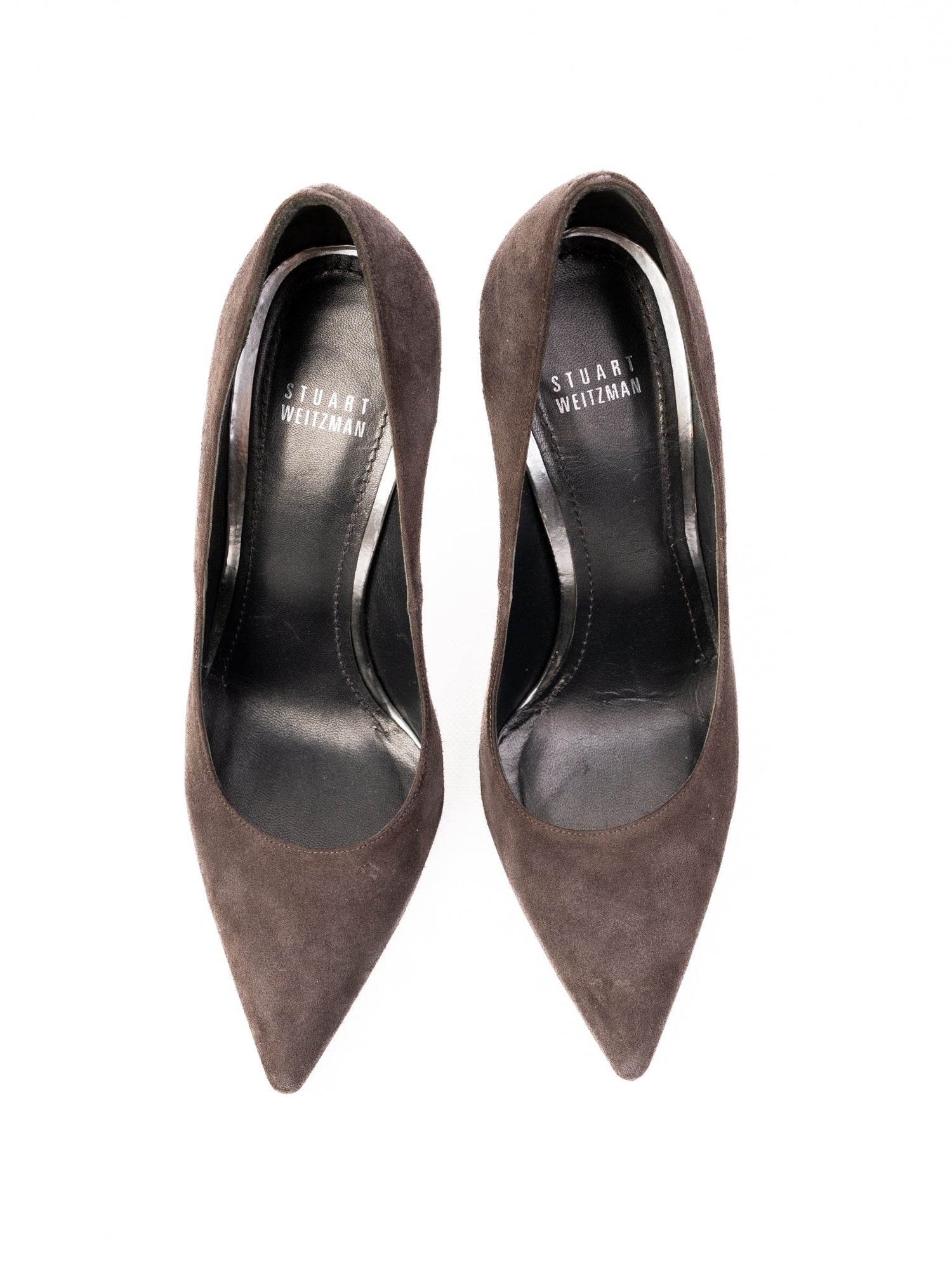 Excellent Stuart Weitzman Gray Leather High-Heeled Shoes Size N/A