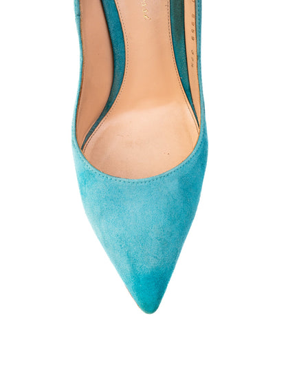 Excellent Gianvito Rossi Blue Genuine Suede Stiletto Heels