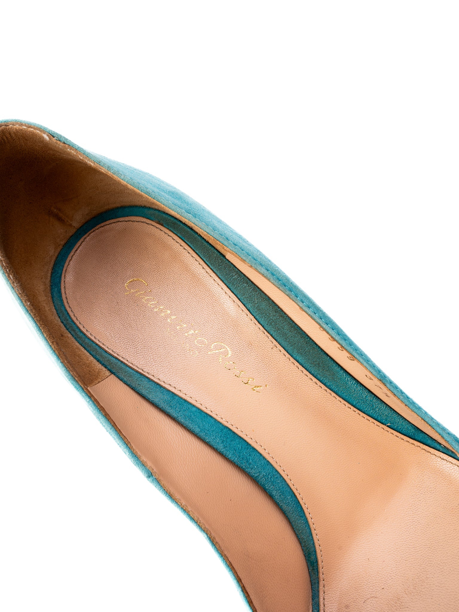 Excellent Gianvito Rossi Blue Genuine Suede Stiletto Heels