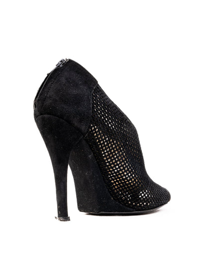 Gianfranco Ferrè Black Genuine Suede Peep Toe High Heels Size 36