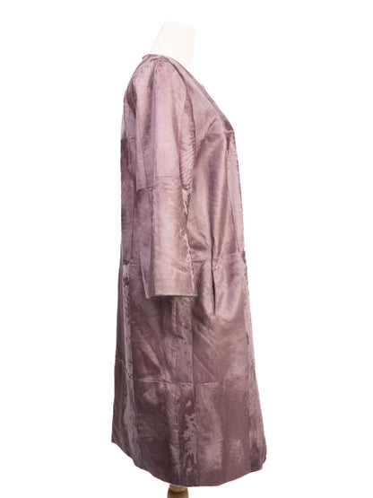Perfect Punto Purple Fur-Textured Coat Size M - WomenÕs Wear