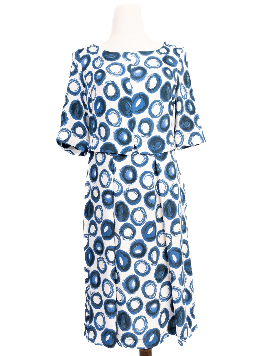 Excellent Blukey Silk Knee-Length Dress Combined Colors Size L