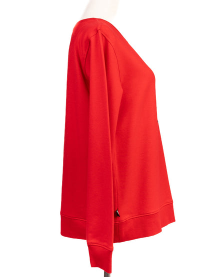 Excellent Karl Lagerfeld Red Long Sleeve Sweatshirt Size S