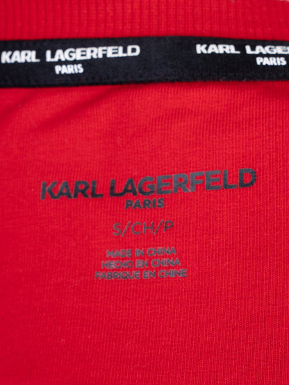 Excellent Karl Lagerfeld Red Long Sleeve Sweatshirt Size S