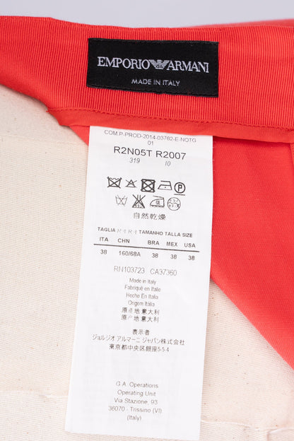 Emporio Armani Red Cotton Skirt Size XS Excellent Condition