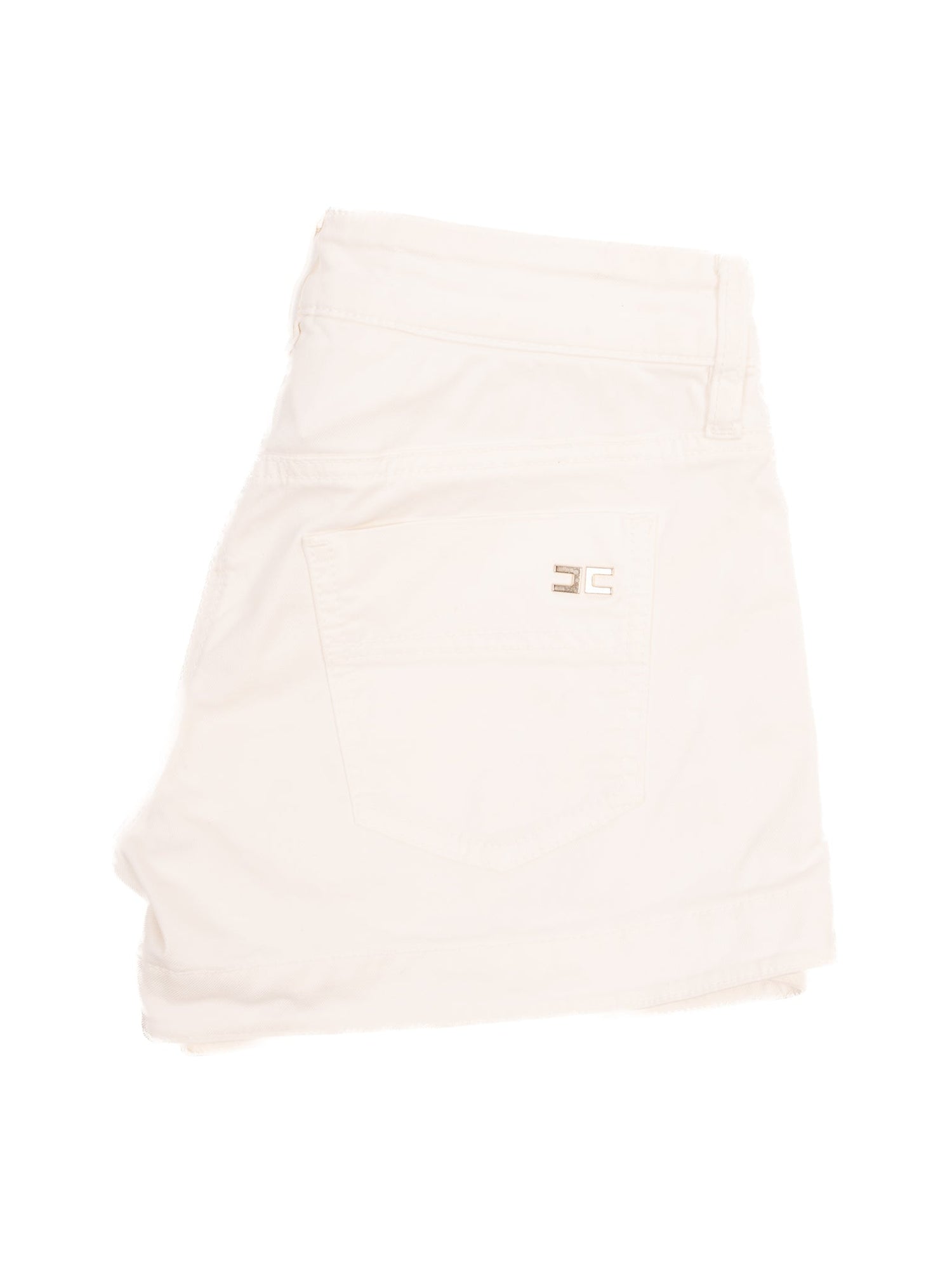 Elisabetta Franchi White Cotton Shorts Size S Excellent Condition