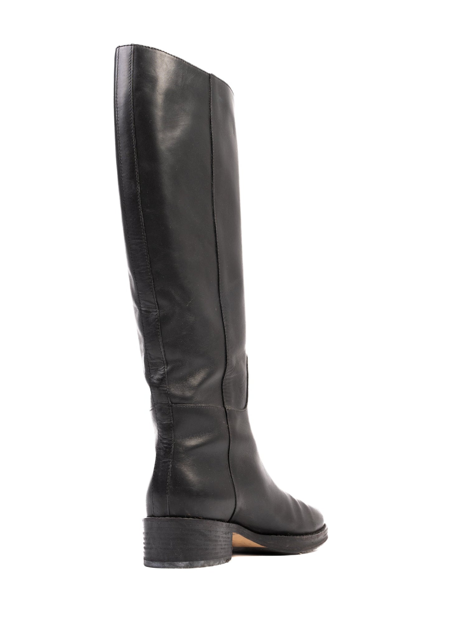 Excellent Max Mara Black Knee-High Leather Boots Size 37
