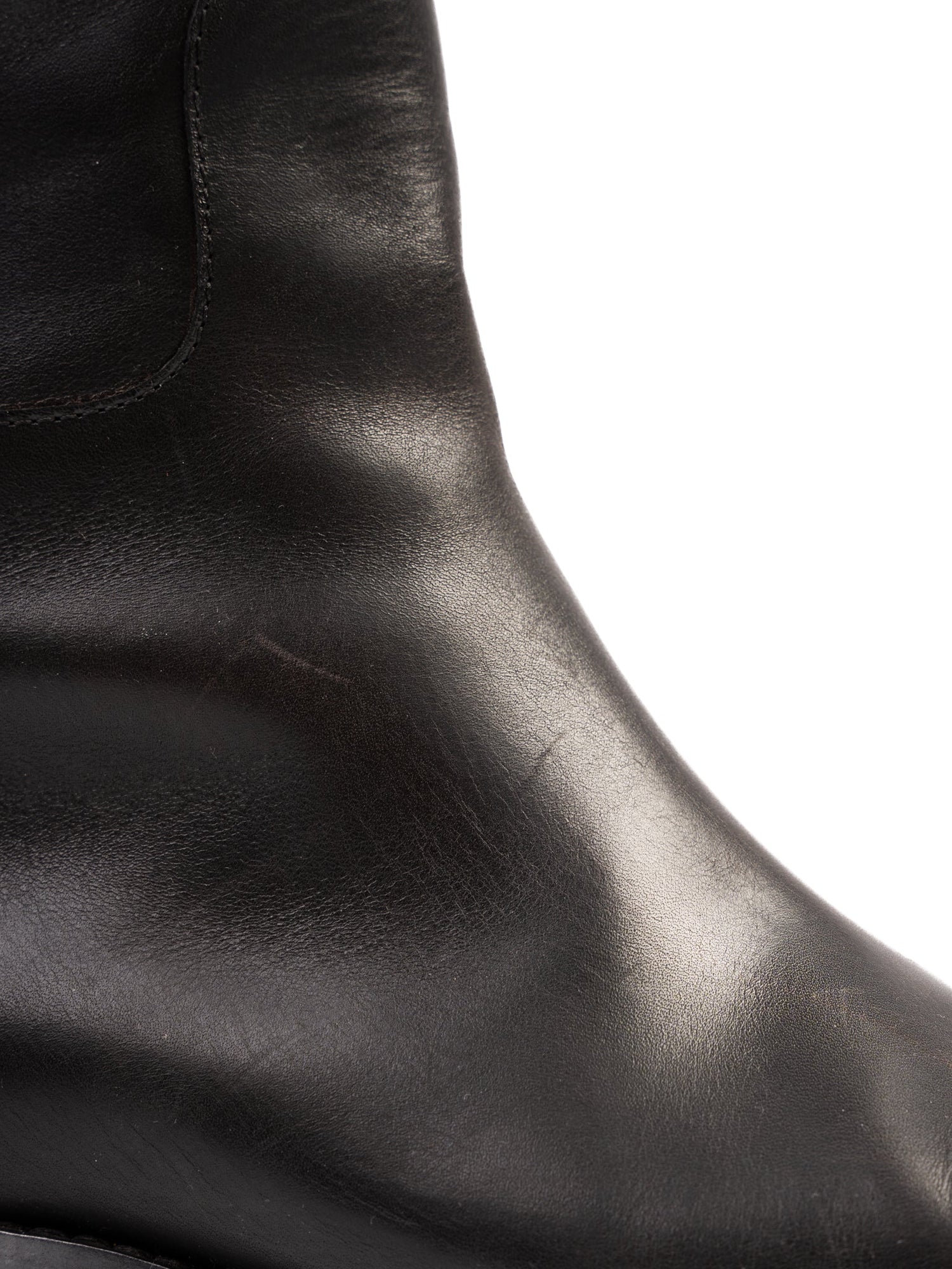 Excellent Max Mara Black Knee-High Leather Boots Size 37
