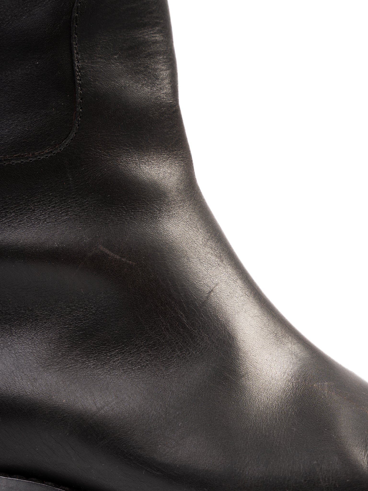 Excellent Max Mara Black Knee-High Leather Boots Size 37