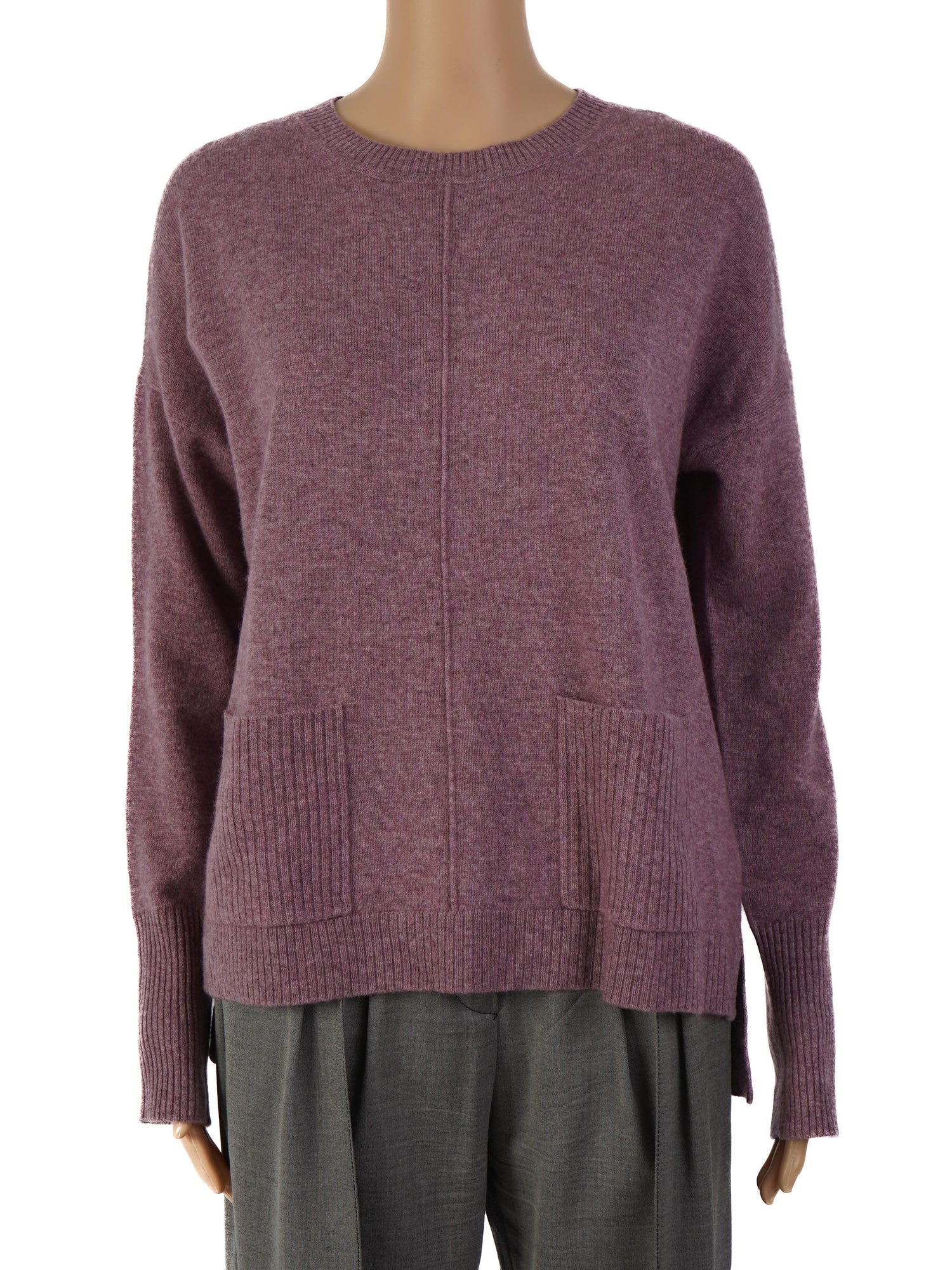 NEW Elie Tahari Mauve Cashmere Sweater Size M with Pockets