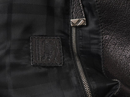 Good Burberry Black Leather Handbag with Chain Details