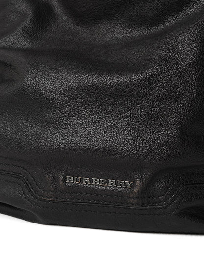 Good Burberry Black Leather Handbag with Chain Details