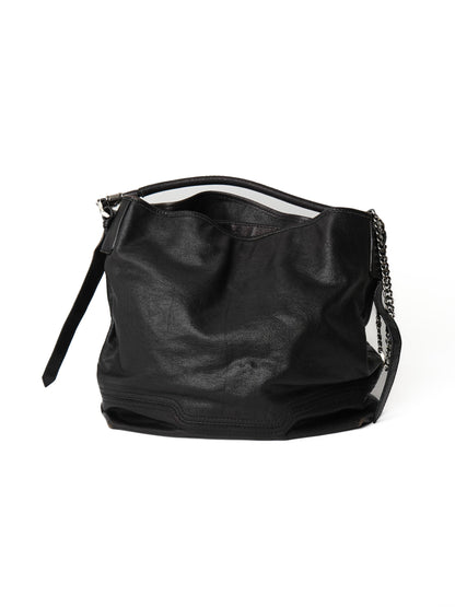 Good Burberry Black Leather Handbag with Chain Details