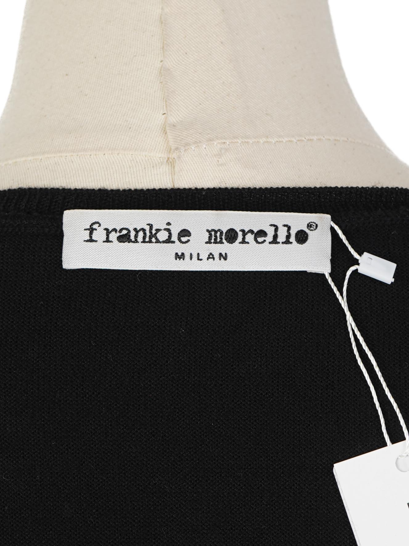 Excellent Frankie Morello Black Wool Cropped Cardigan Size M
