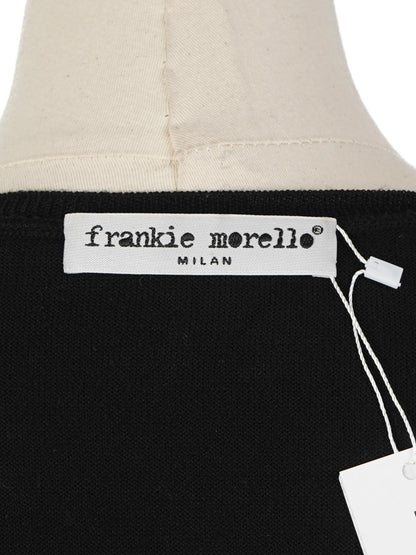 Excellent Frankie Morello Black Wool Cropped Cardigan Size M