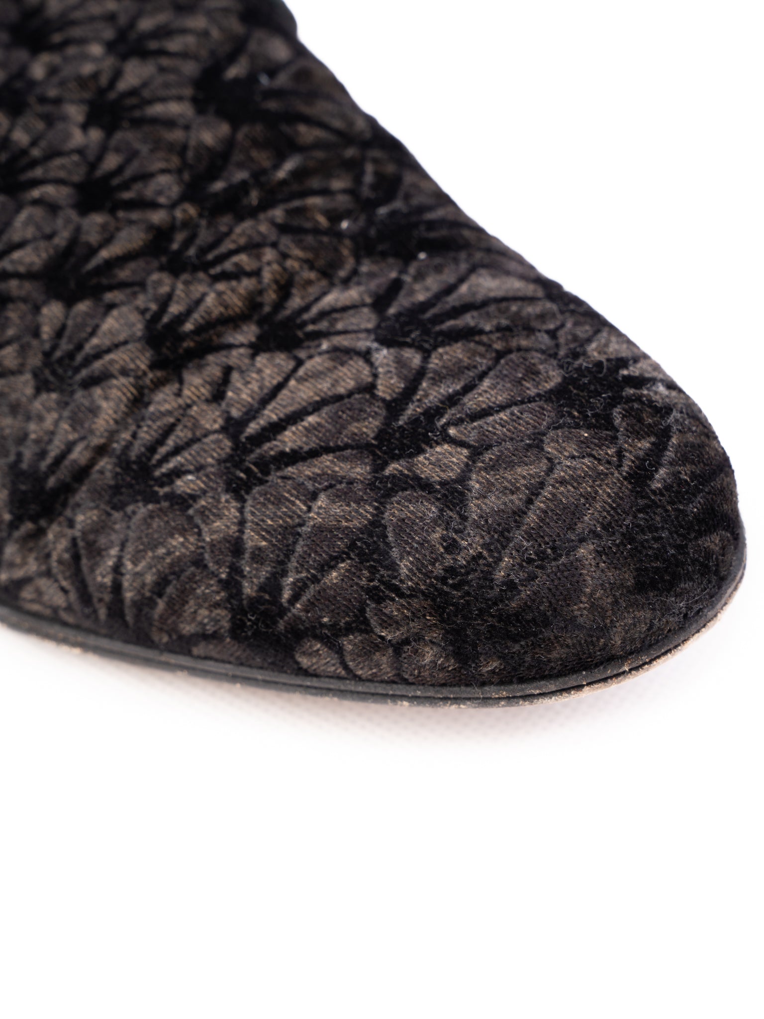 Excellent Dolce Gabbana Black Velvet Lace-Up Shoes Size 43