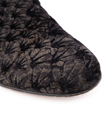 Excellent Dolce Gabbana Black Velvet Lace-Up Shoes Size 43