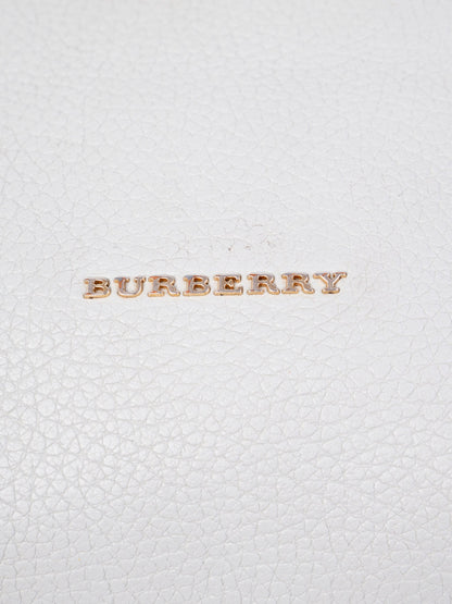 Excellent Burberry Blue Leather Shoulder Bag with Logo