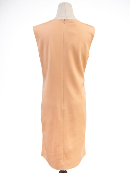 Good Moschino White Sleeveless Dress Size M with Chain Embellishments
