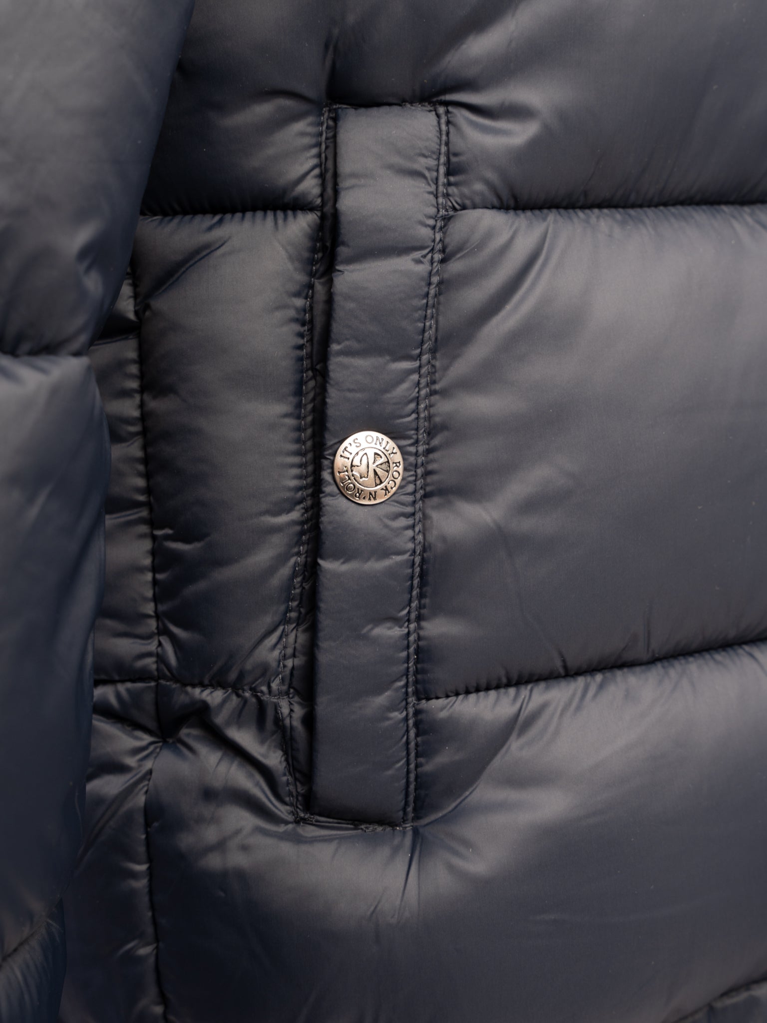 NEW Richmond Navy Blue Hooded Winter Jacket Size S