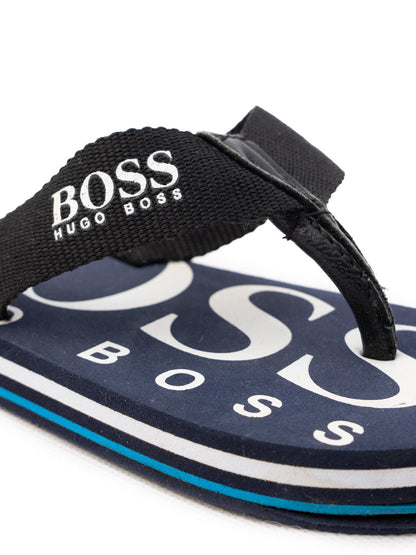 Excellent Hugo Boss Blue Flip-Flops Size 30 for Kids