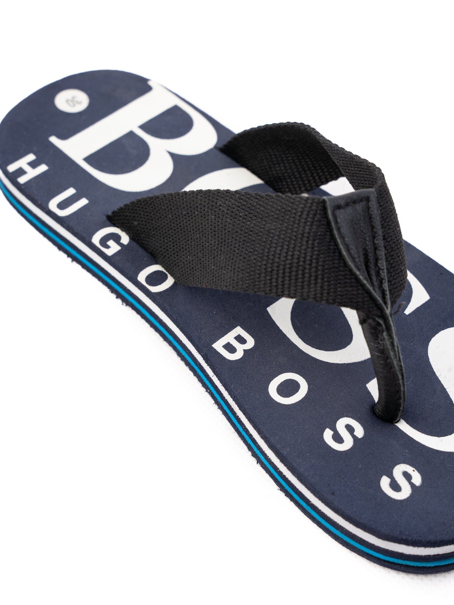 Excellent Hugo Boss Blue Flip-Flops Size 30 for Kids
