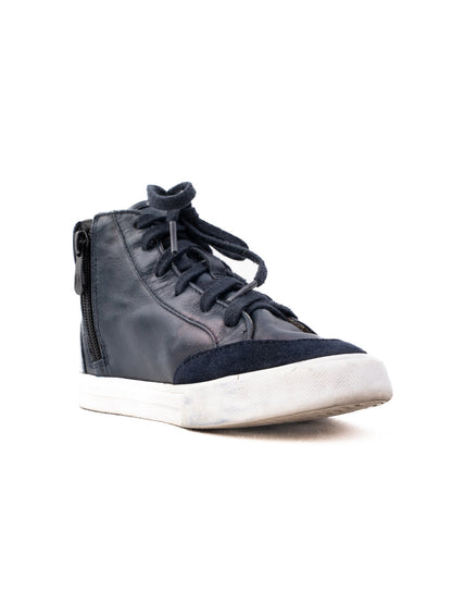 Excellent Burberry Blue Leather High-Top Sneakers for Kids Size 28
