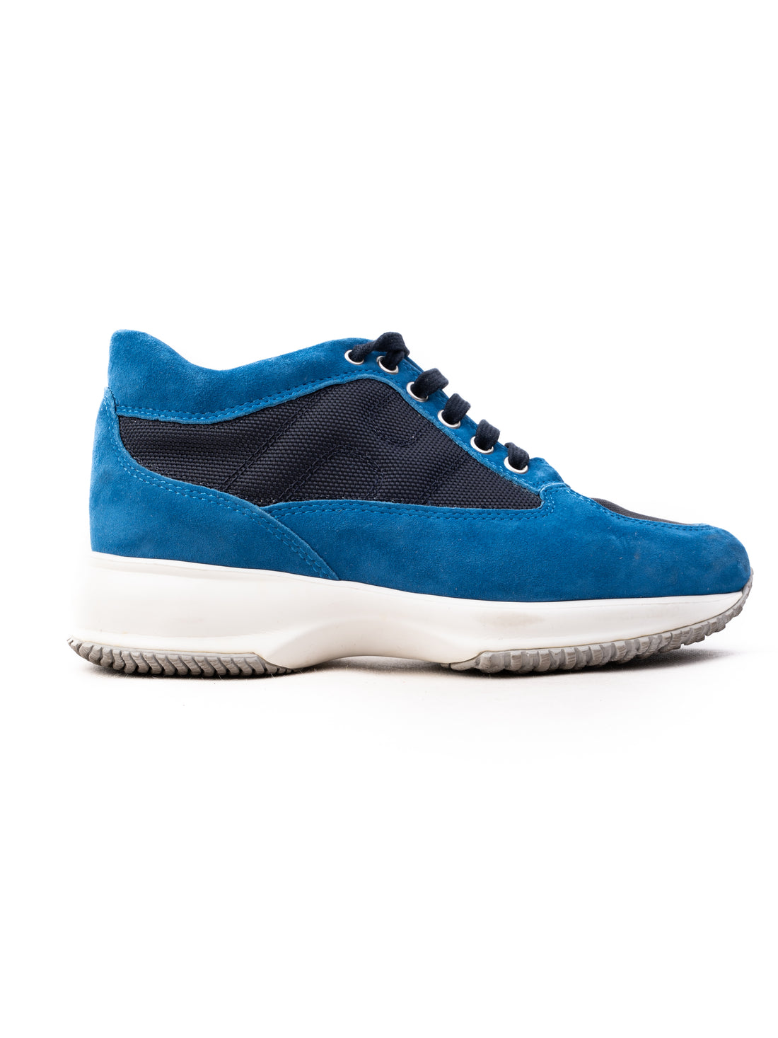Hogan Blue Leather Sneakers Size 35 Women&