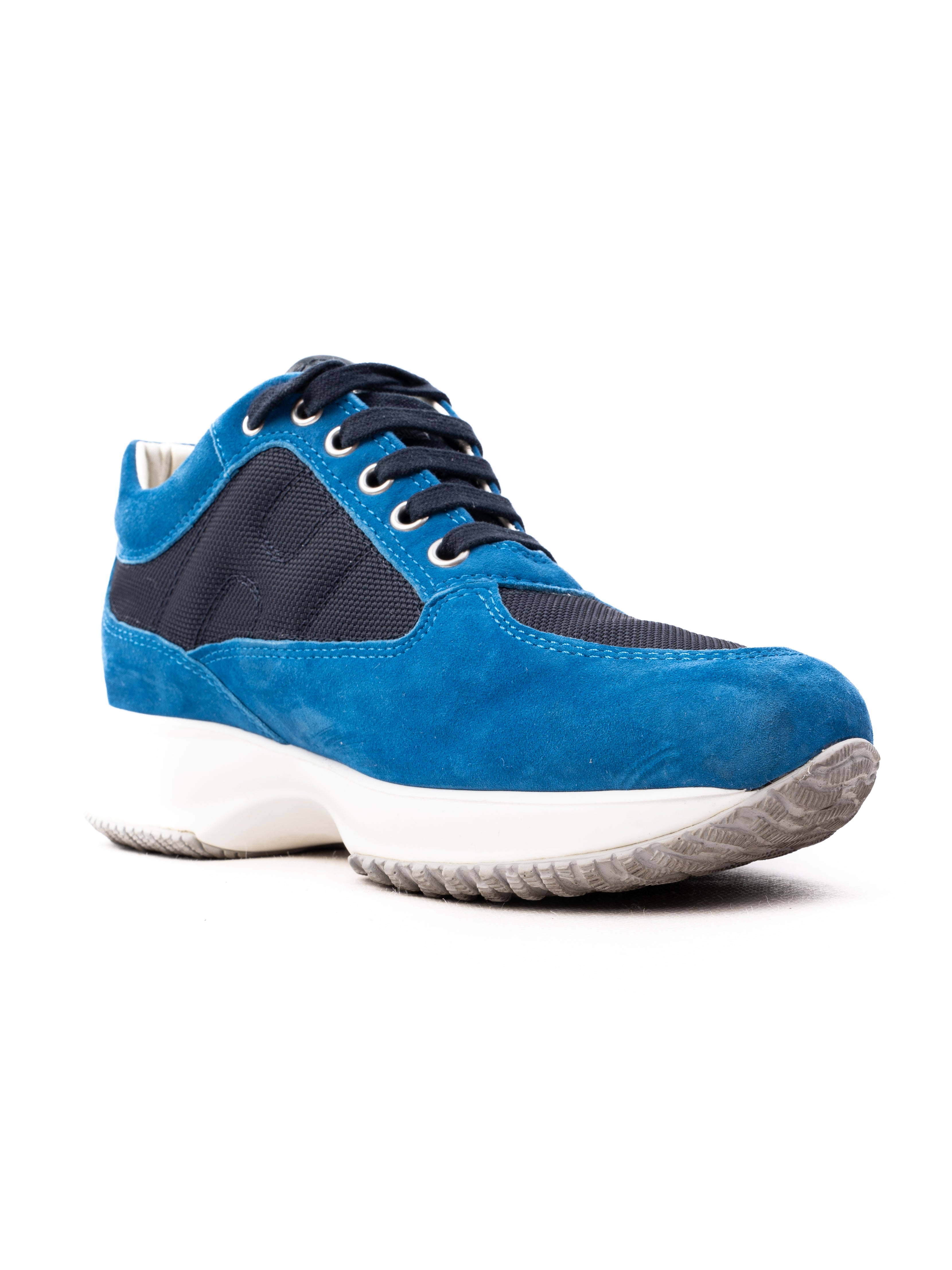 Hogan Blue Leather Sneakers Size 35 Women&