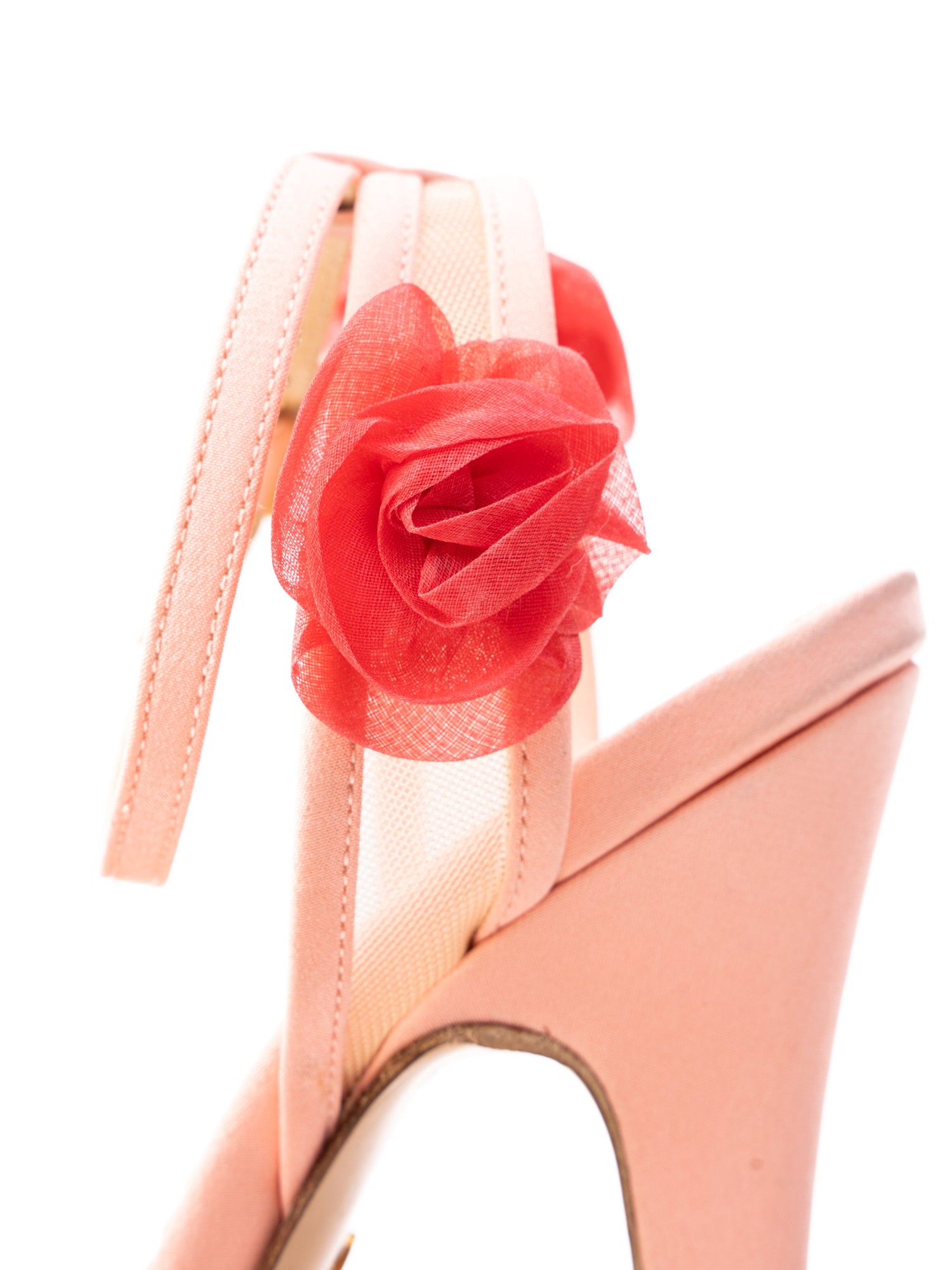 Good Charlotte Olympia Pink Fabric High-Heeled Platform Sandals Size 35