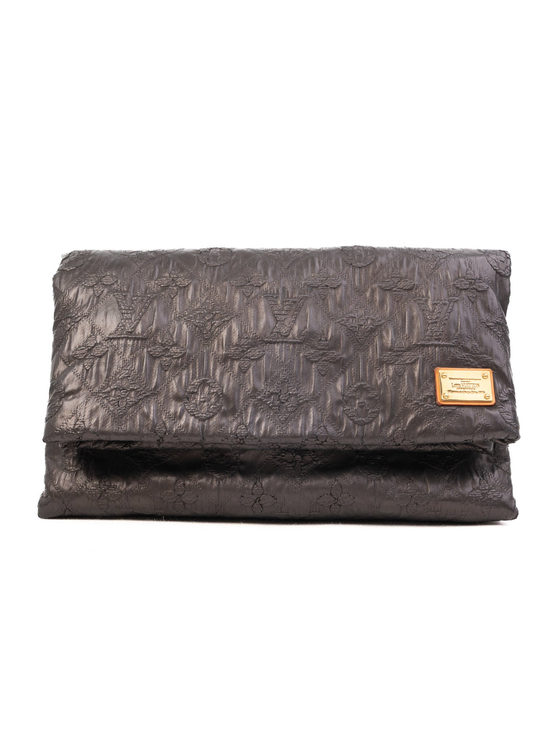 Excellent Louis Vuitton Orange Leather Designer Clutch Bag