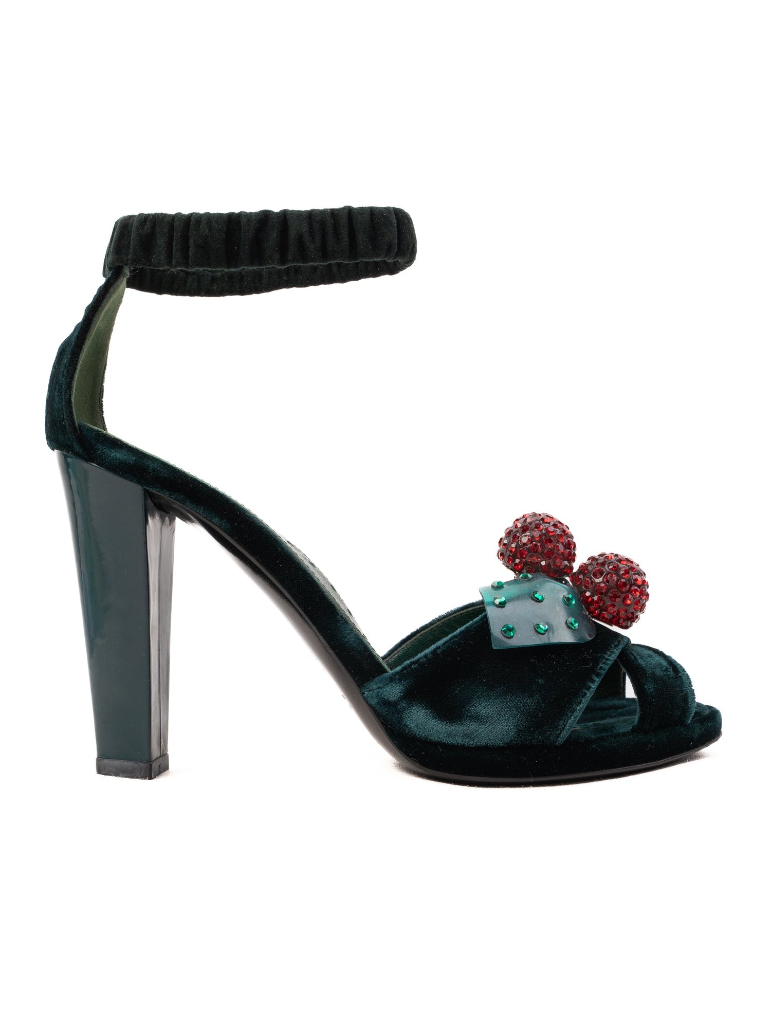 Perfect Yves Saint Laurent Green Velvet Heels Size 37.5 Women