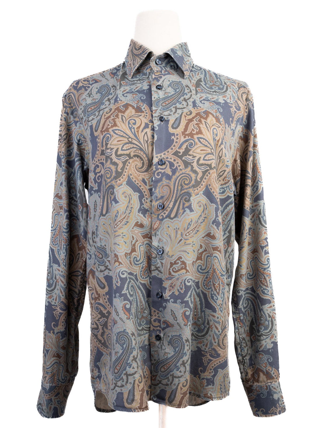Etro Long-Sleeved Button-Up Shirt Paisley Pattern Excellent Condition
