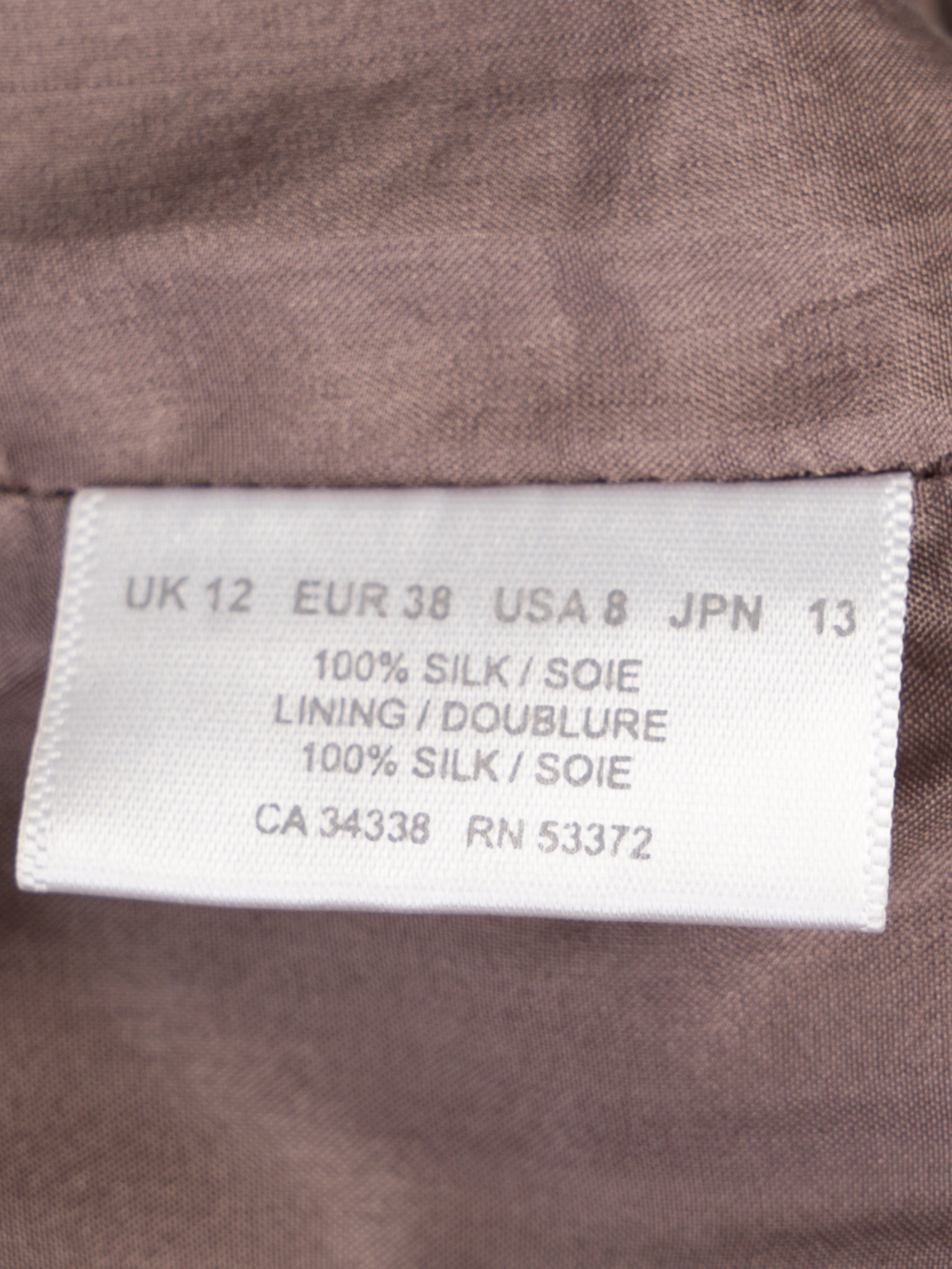 Excellent Nicole Farhi Brown Silk Dress with Sequins Size M