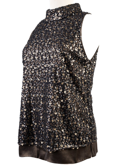 Karen Millen Excellent Sleeveless Top M Combined Color Polyester