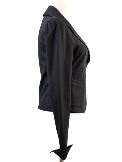 Excellent Patrizia Pepe Black Wool Blazer Size M Women