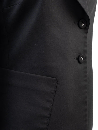 Excellent Patrizia Pepe Black Wool Blazer Size M Women