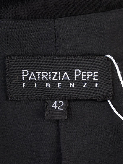 Excellent Patrizia Pepe Black Wool Blazer Size M Women