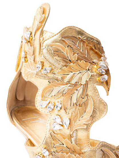 Excellent Giuseppe Zanotti Yellow High-Heeled Sandals Size 37.5