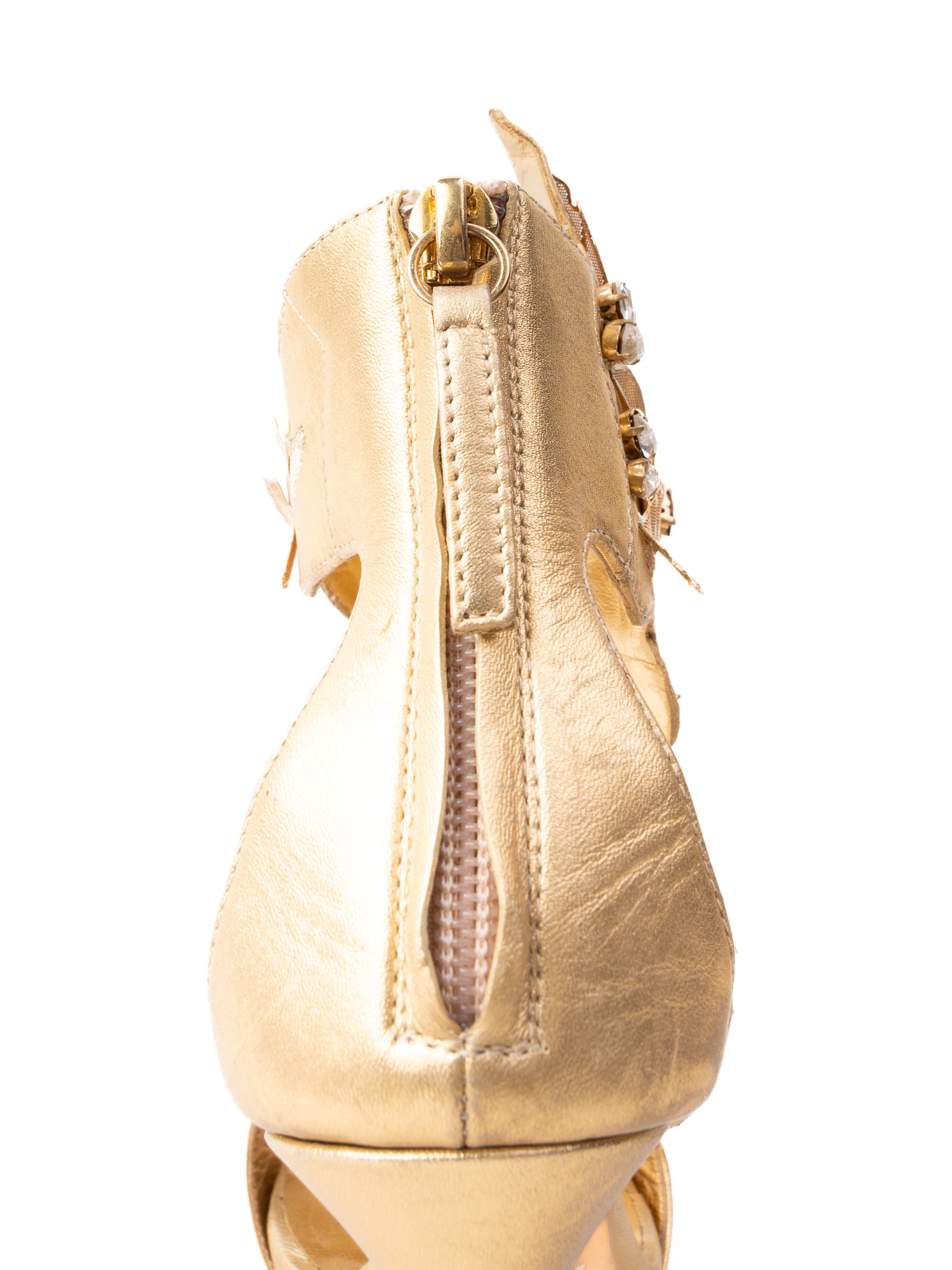 Excellent Giuseppe Zanotti Yellow High-Heeled Sandals Size 37.5