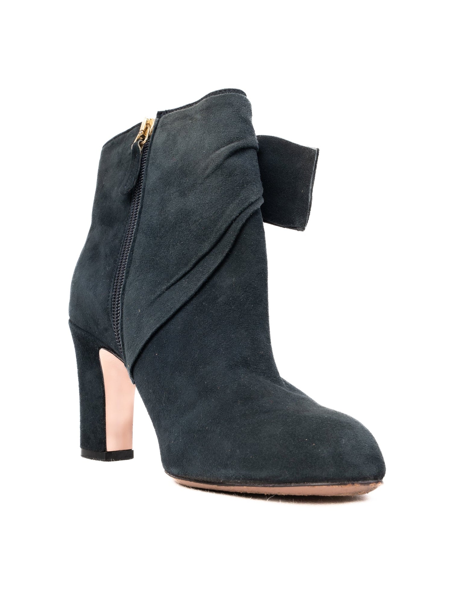 Excellent Red Valentino Black Leather Ankle Boots Size 35.5