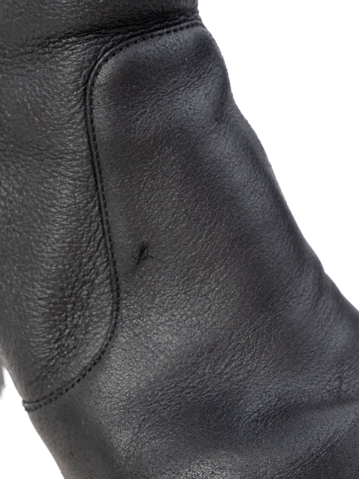 Jimmy Choo Black Leather High-Heeled Ankle Boots Size 35