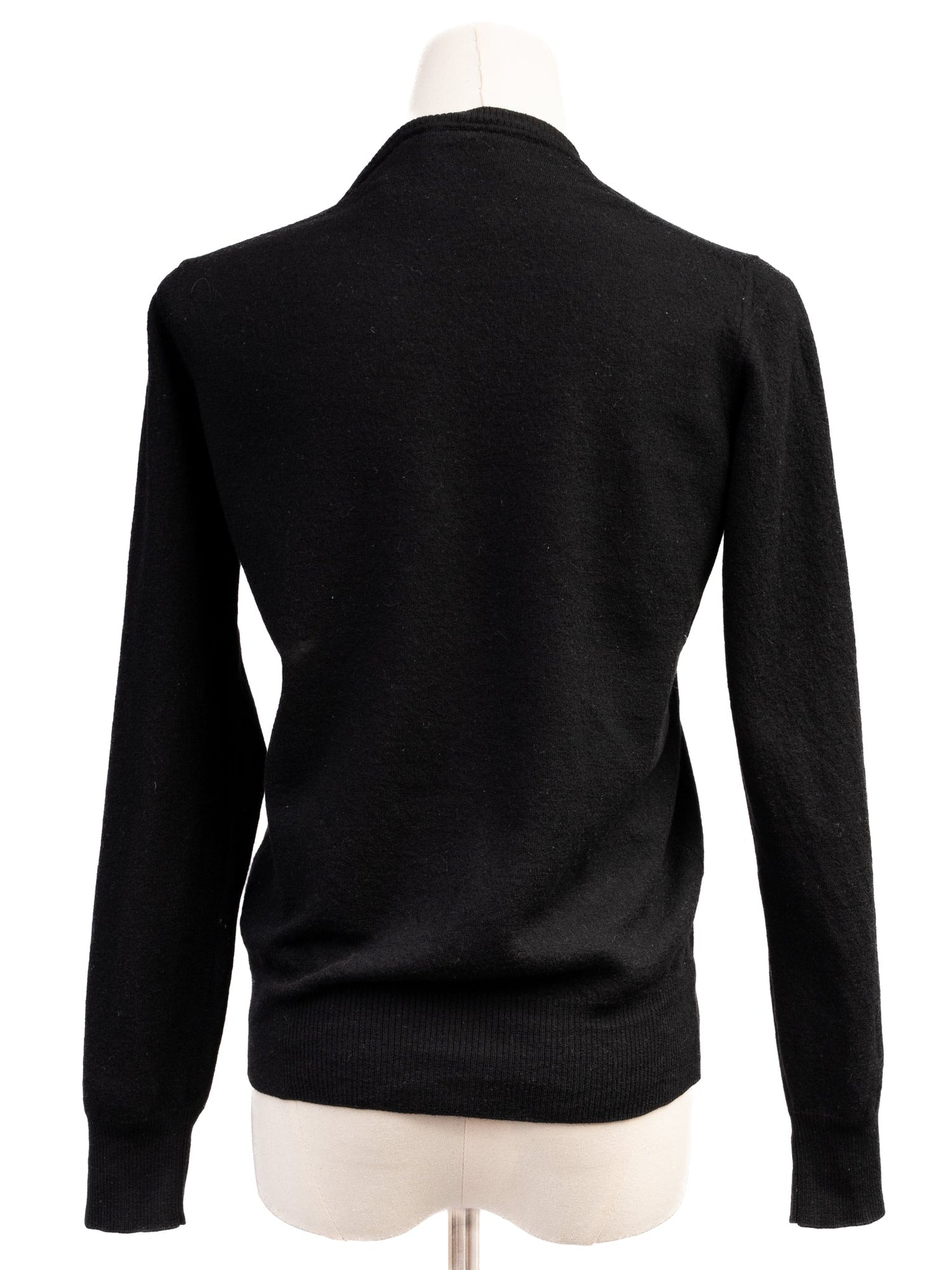 Excellent Emporio Armani Black Wool Sweater Size 54 Made in Italy