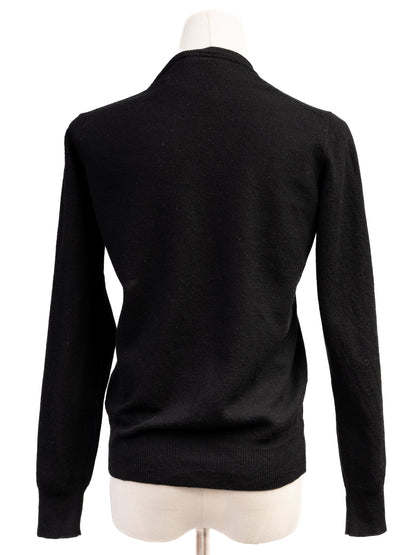 Excellent Emporio Armani Black Wool Sweater Size 54 Made in Italy