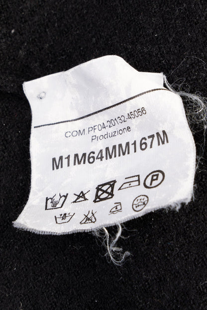 Excellent Emporio Armani Black Wool Sweater Size 54 Made in Italy