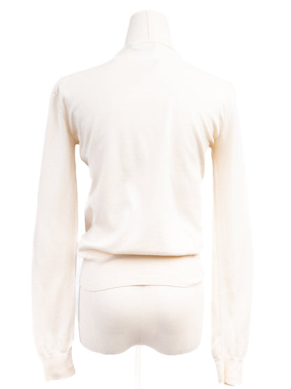 Excellent Polo Ralph Lauren White Long-Sleeve Sweater 100% Pima Cotton